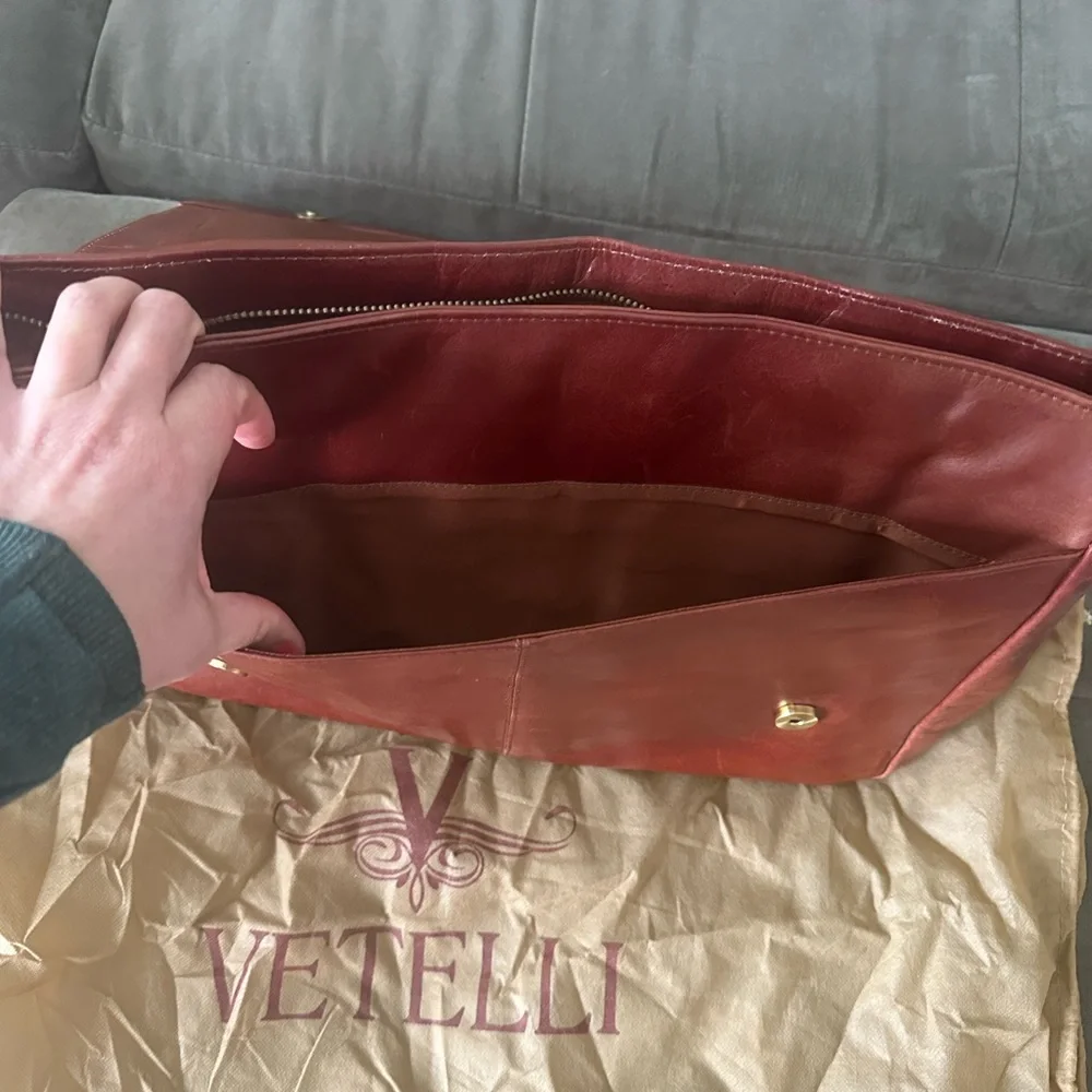 Brown leather laptop case/Messenger bag